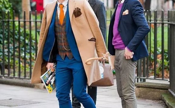 秋冬男装伦敦街拍 看英伦风格男士大衣怎么搭配