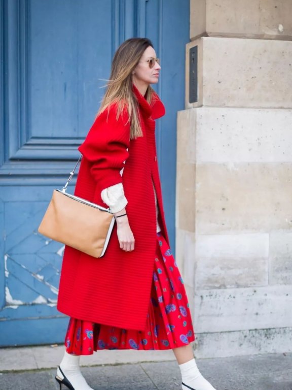 大衣+长裙，真的美Skr人啦！