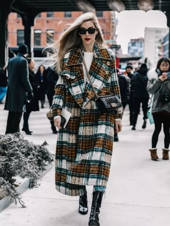 欧美街拍 大衣+牛仔裤+踝靴成冬季王炸组合！