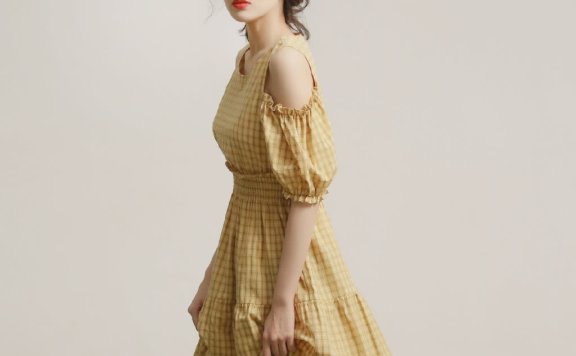 古力娜扎新写真太惊艳,穿黄色露肩连衣裙美成仙女!