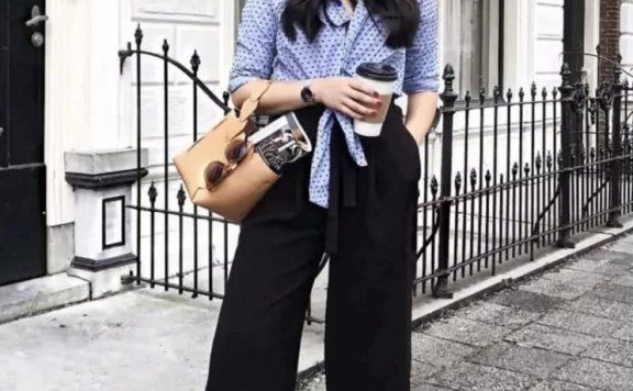 衬衫+阔腿裤，在春季提升你的高级时尚感