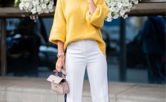 针织衫+阔腿裤，展现你的大长腿