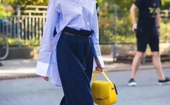 衬衫+阔腿裤,法式chic风情