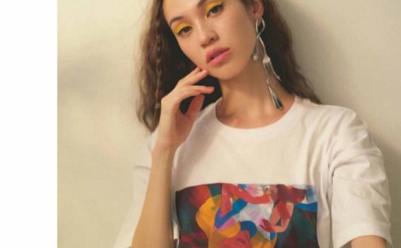 水原希子拍欧美风杂志大片,黄色眼影亮了