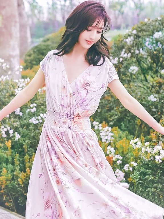 佟丽娅换韩版波波头发型,风格美出天际