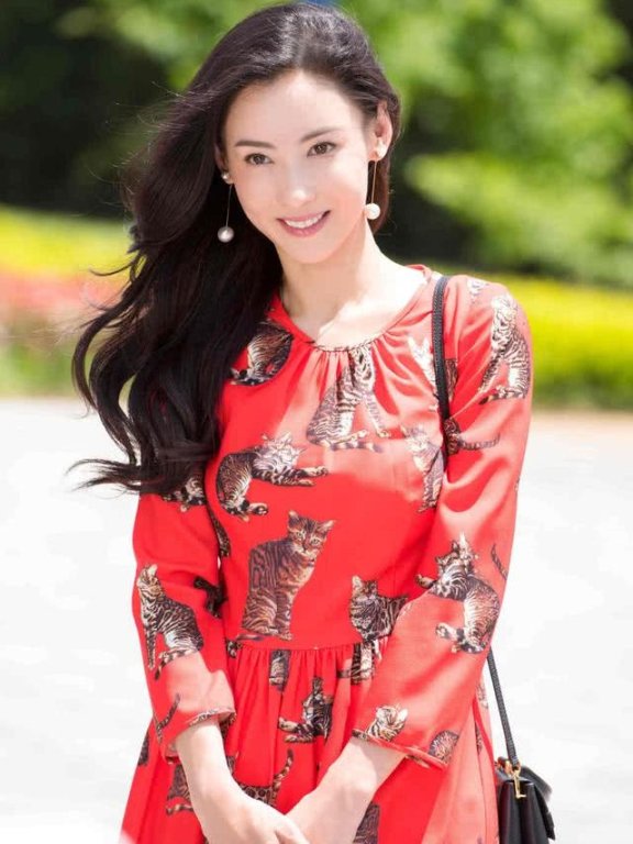 张柏芝身穿流苏裙大秀美背,状态回归