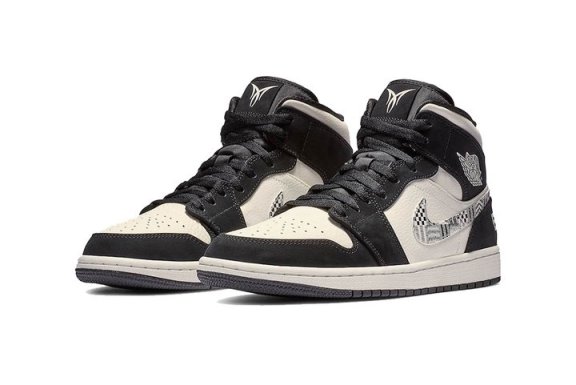 熊猫配色+幻影格纹!这款Air Jordan 1 Mid新配色看着有点棒!