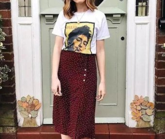 今年超火的纽扣裙,女星们都抢着穿