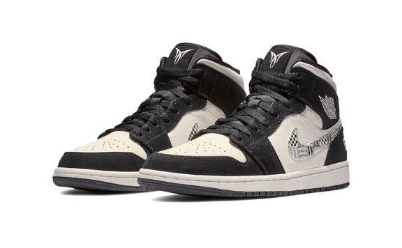 熊猫配色+幻影格纹!这款Air Jordan 1 Mid新配色看着有点棒!