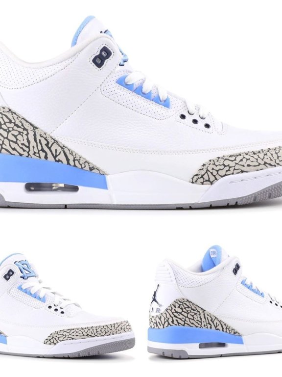 你久等的北卡蓝来了!Air Jordan 3 “UNC” 有望在2020年发售!