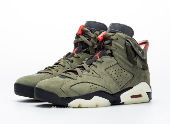 Travis Scott x Air Jordan 6细节图片更新,这款也要抢鞋王?