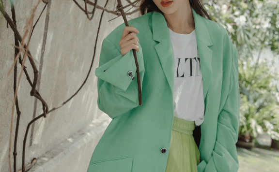 绿色系列的穿搭好清新,赵樱子的私服真是小仙女的风格