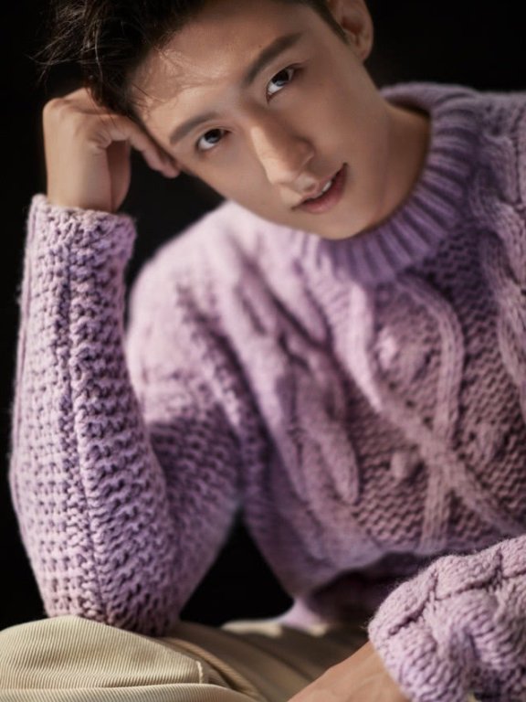 男明星穿紫色毛衣真好看，李现可爱，杨洋黄景瑜真硬汉
