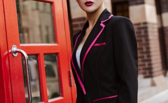 美女李依晓随性街拍,西服搭配显瘦气质还好