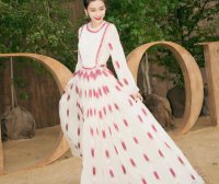 162CM的王子文异域风长裙知性优雅，时尚造型意外撞衫BABY！