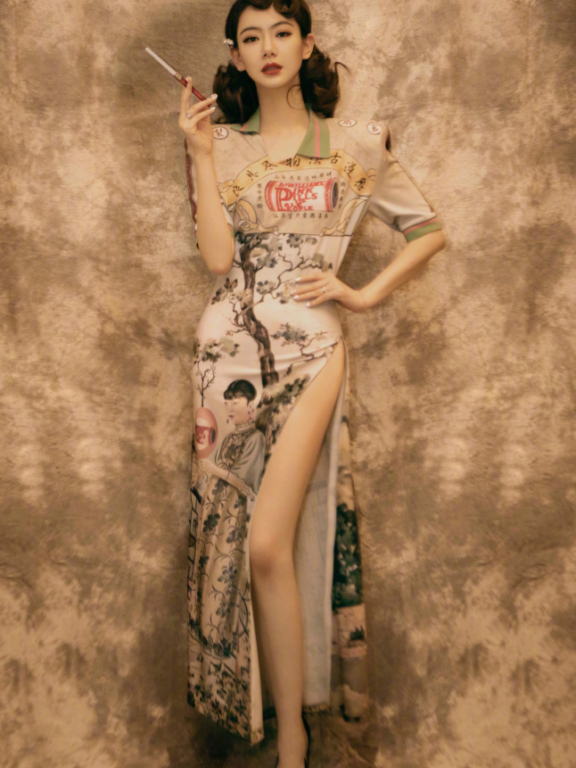 戚薇的“旗袍裙”显瘦又高级,连迪丽热巴都上头了