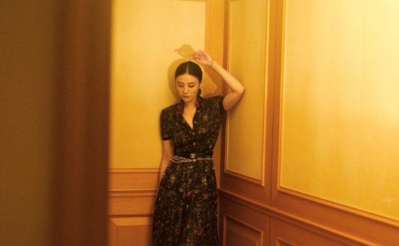 宋佳穿帆布鞋走红毯，搭配收腰衬衫裙气场强大