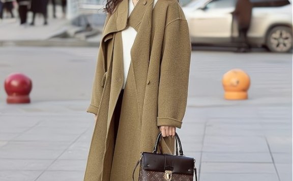 国内街拍:小个子女生这样穿大衣,显高显瘦还有型