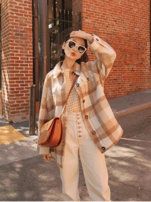 厚外套+高腰裤=冬季最火显高套路!