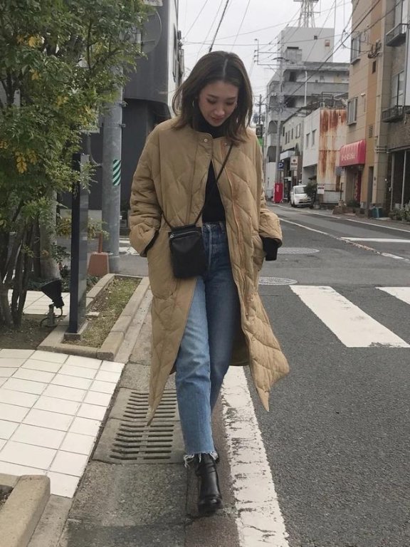 1米5的小个子冬季怎么搭？日本素人穿搭示范，简单易学又优雅