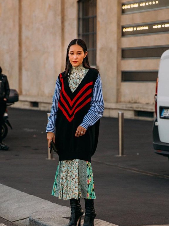 短脖子粗脖子应该看看的V领穿搭，打造天鹅颈不在话下