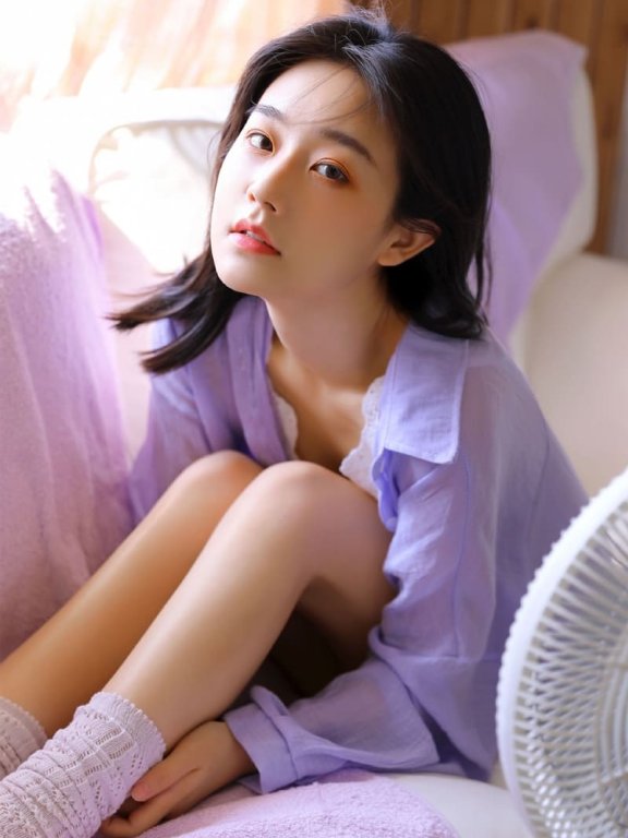 短发美女蕾丝吊带甜美笑容写真精选图片