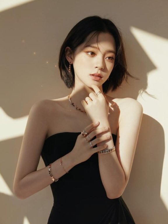 欧阳娜娜穿抹胸裙+短发装扮,身材性感越来越有女人味