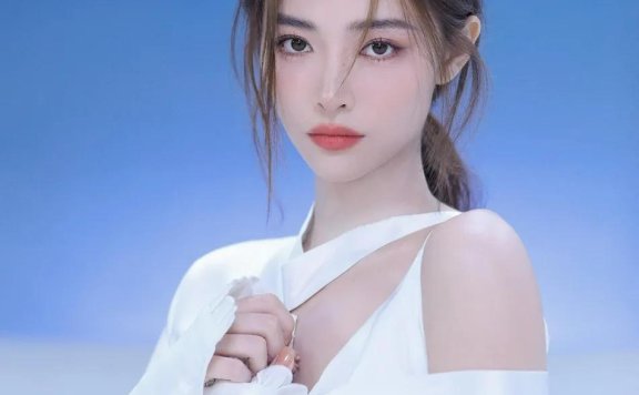 许佳琪穿露肩白裙回眸浅笑美若天仙!一袭白纱长裙魅力十足
