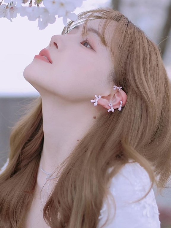 韩系风格美女樱花树下白裙清纯甜美风写真合集