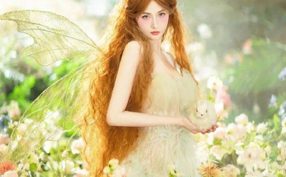蓝心妍拍时尚杂志,变身绿野仙踪里的森之精灵大秀事业线!