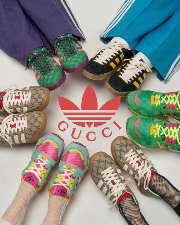 极繁美学和运动休闲的完美结合:adidas x Gucci 惊喜推出全新联名鞋款