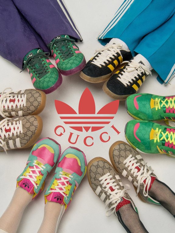 极繁美学和运动休闲的完美结合:adidas x Gucci 惊喜推出全新联名鞋款