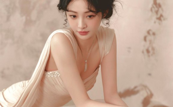 周洁琼就像是从油画中走出来的美人