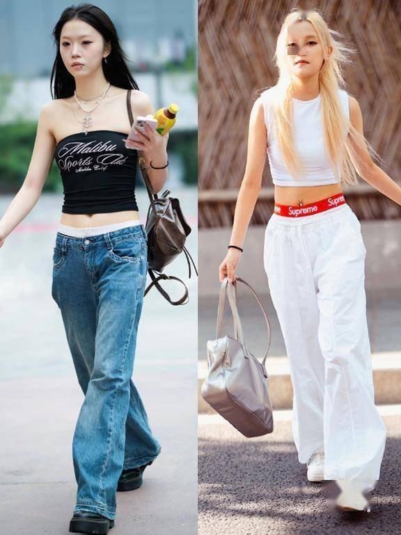 被台湾、成都女生街拍惊艳!上半身露腰腹、下半身露内裤,好性感