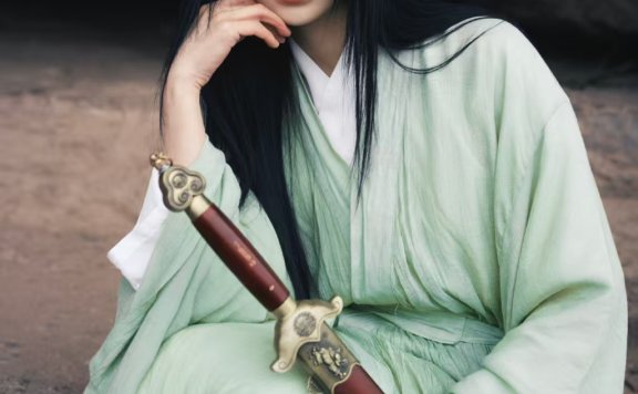 青衣仗剑入江湖，周洁琼演绎新中式侠女穿搭美学